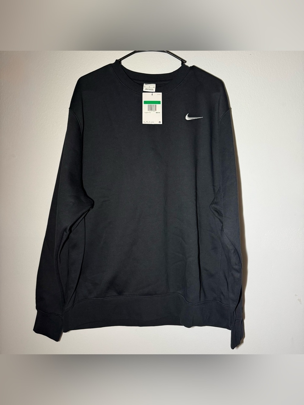 Men’s XL Nike Black Fleeced Crewneck Sweatshirt